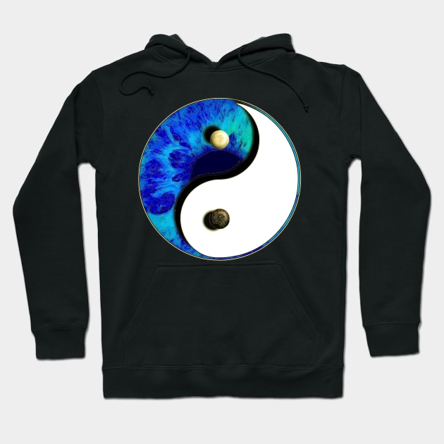 Ying Yang Blue Moves Hoodie by crunchysqueak